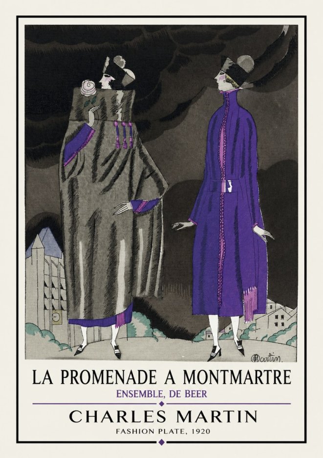 Charles Martin La Promenade a Montmartre No1 - Juliste