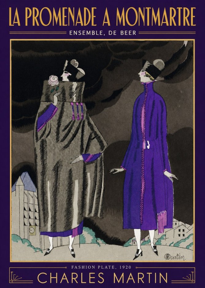 Charles Martin La Promenade a Montmartre No3 - Juliste