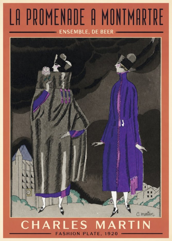 Charles Martin La Promenade a Montmartre No4 - Juliste