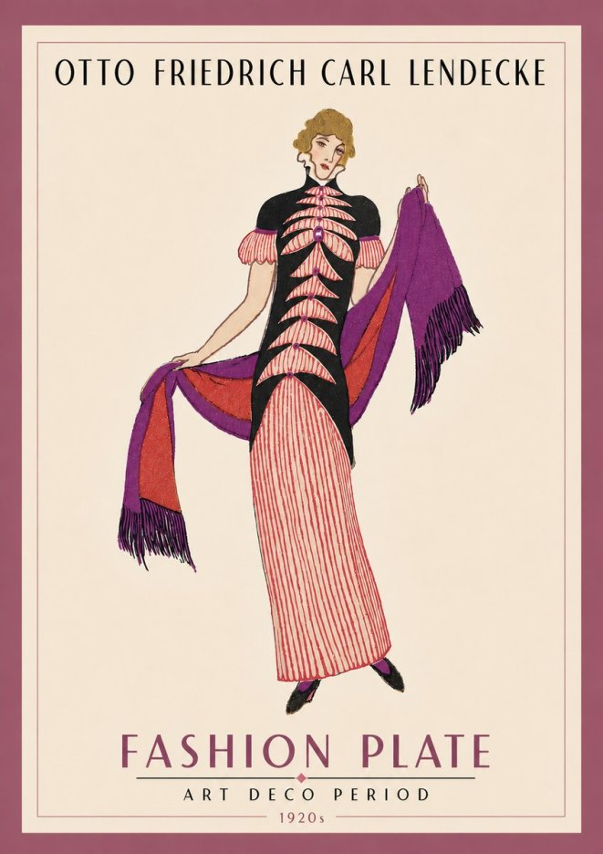 Otto Friedrich Carl Lendecke Fashion Plate I No5 - Juliste