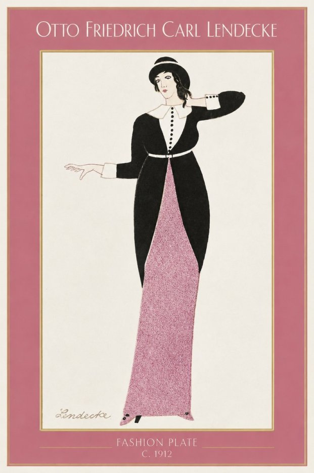 Otto Friedrich Carl Lendecke Fashion Plate II No1 - Juliste