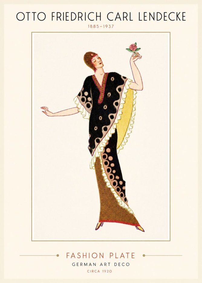 Otto Friedrich Carl Lendecke Fashion Plate III No1 - Juliste