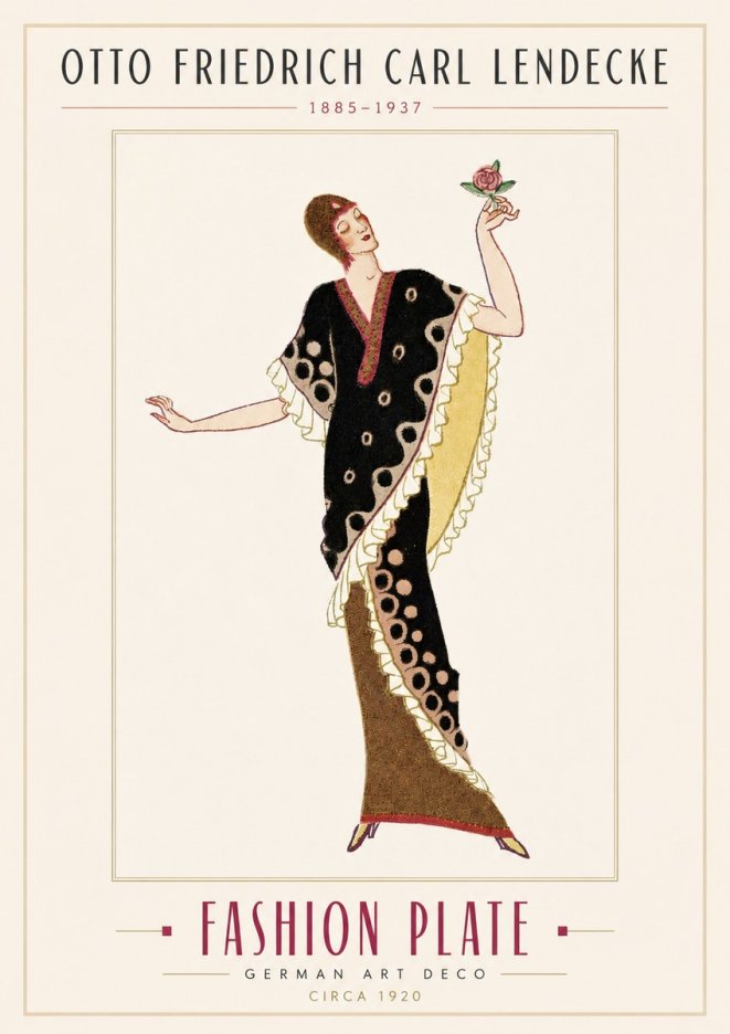 Otto Friedrich Carl Lendecke Fashion Plate III No3 - Juliste