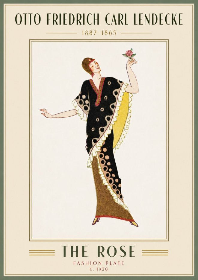 Otto Friedrich Carl Lendecke Fashion Plate III No5 - Juliste