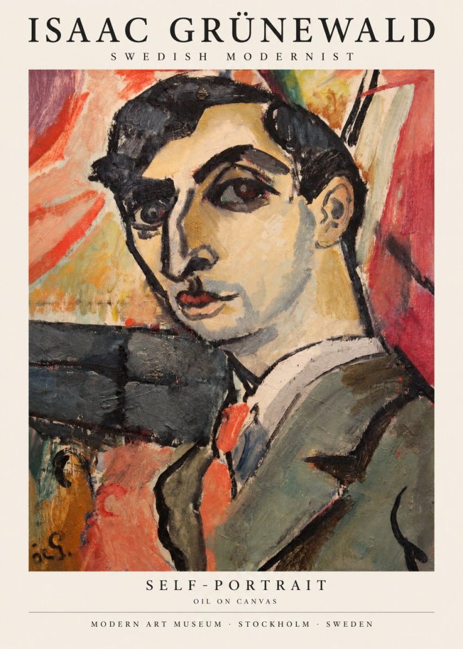 Isaac Grünewald Woman in Interior No6 - Juliste