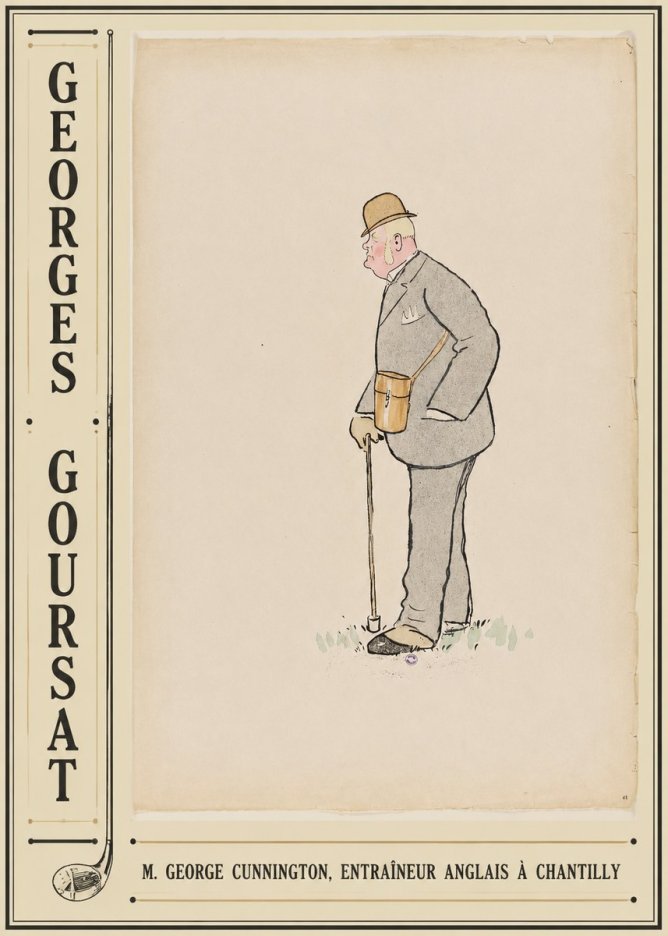 Georges Goursat M. George Cunnington, Entraîneur Anglais À Chantilly No2 - Juliste