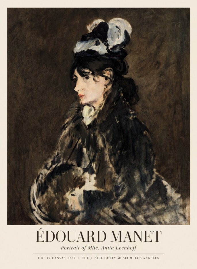 Édouard Manet Portrait of Mlle. Anita Leenhoff No1 - Juliste