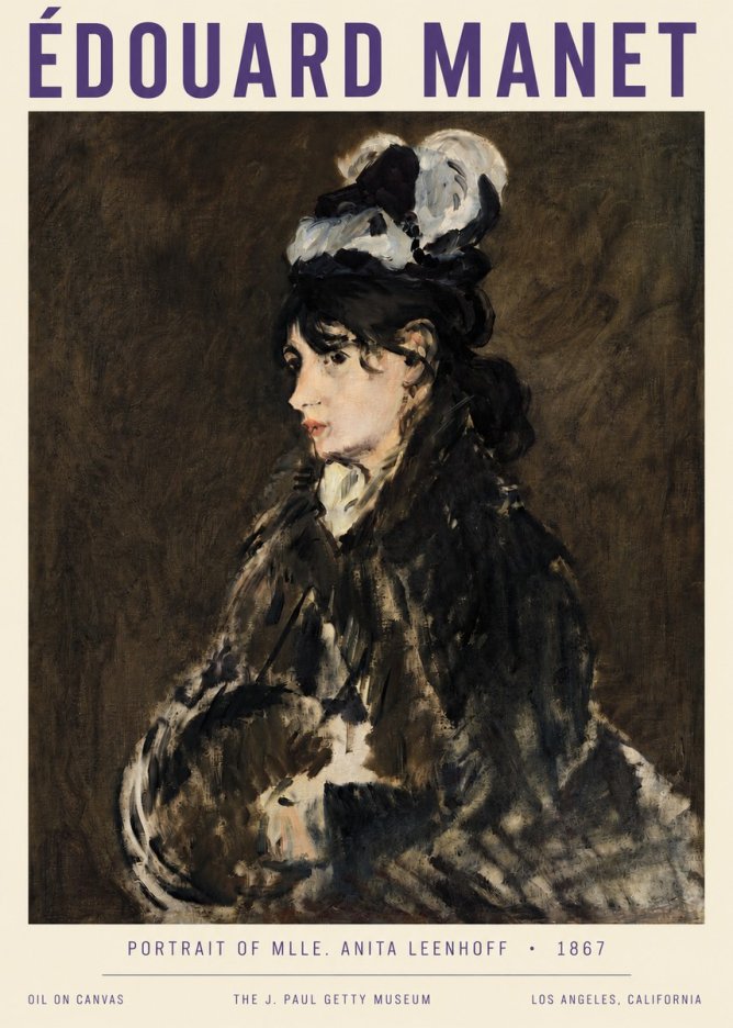 Édouard Manet Portrait of Mlle. Anita Leenhoff No4 - Juliste