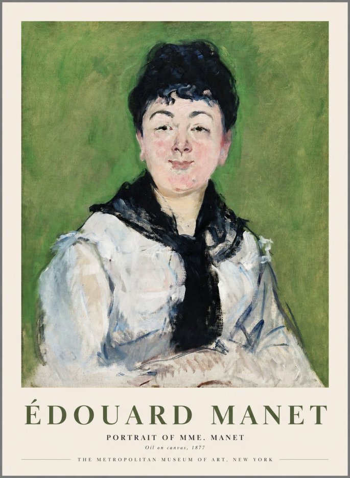 Édouard Manet Portrait of Mme. Manet No1 - Juliste
