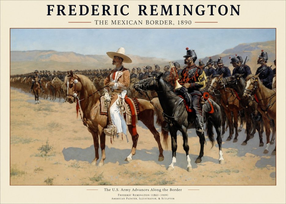 Frederic Remington The U.s. Army Advances Along the Border No1 - Juliste