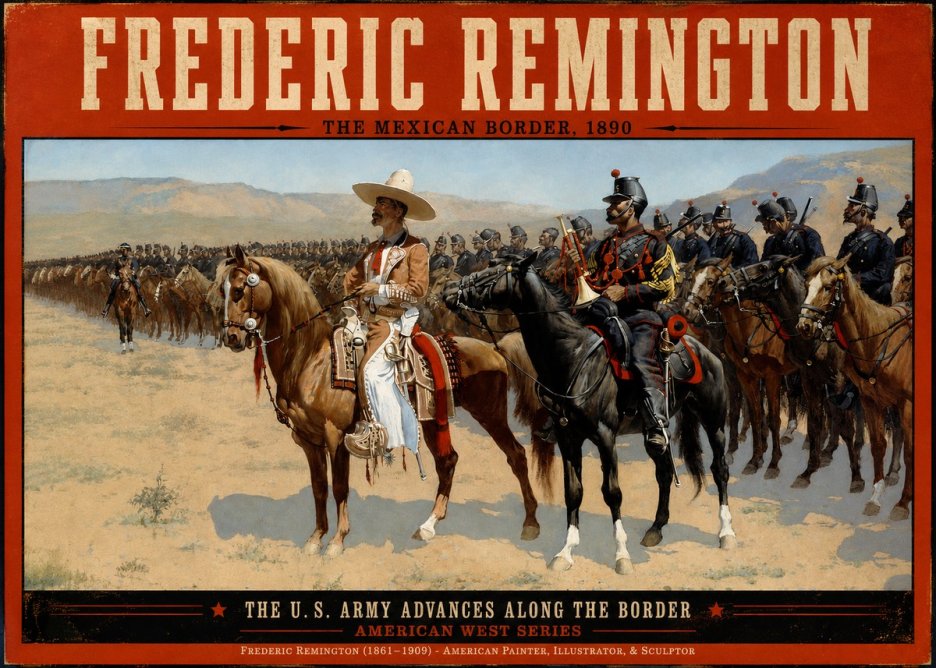 Frederic Remington The U.s. Army Advances Along the Border No2 - Juliste