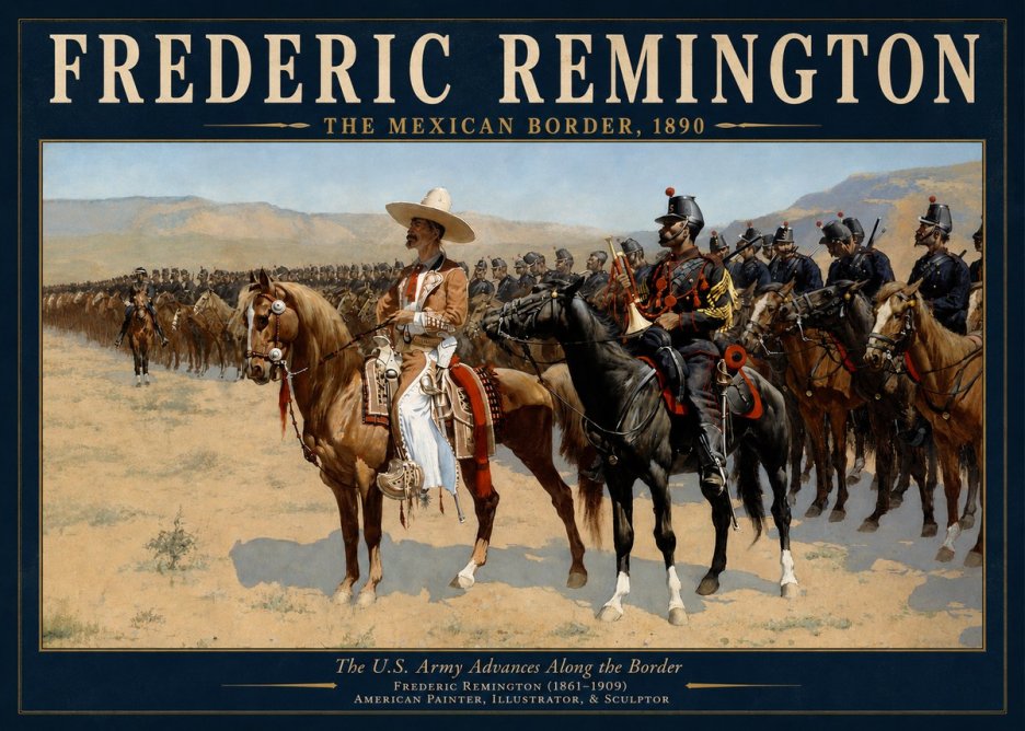 Frederic Remington The U.s. Army Advances Along the Border No3 - Juliste