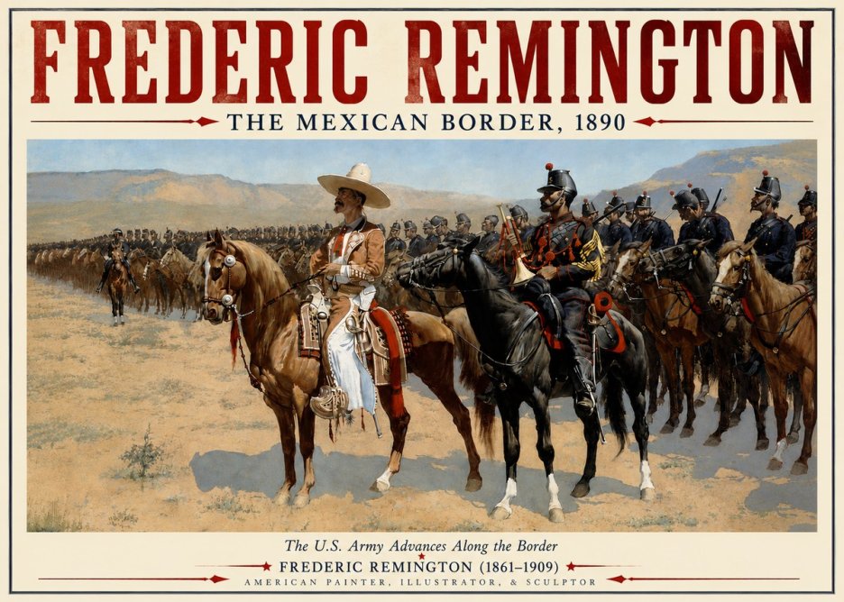 Frederic Remington The U.s. Army Advances Along the Border No4 - Juliste