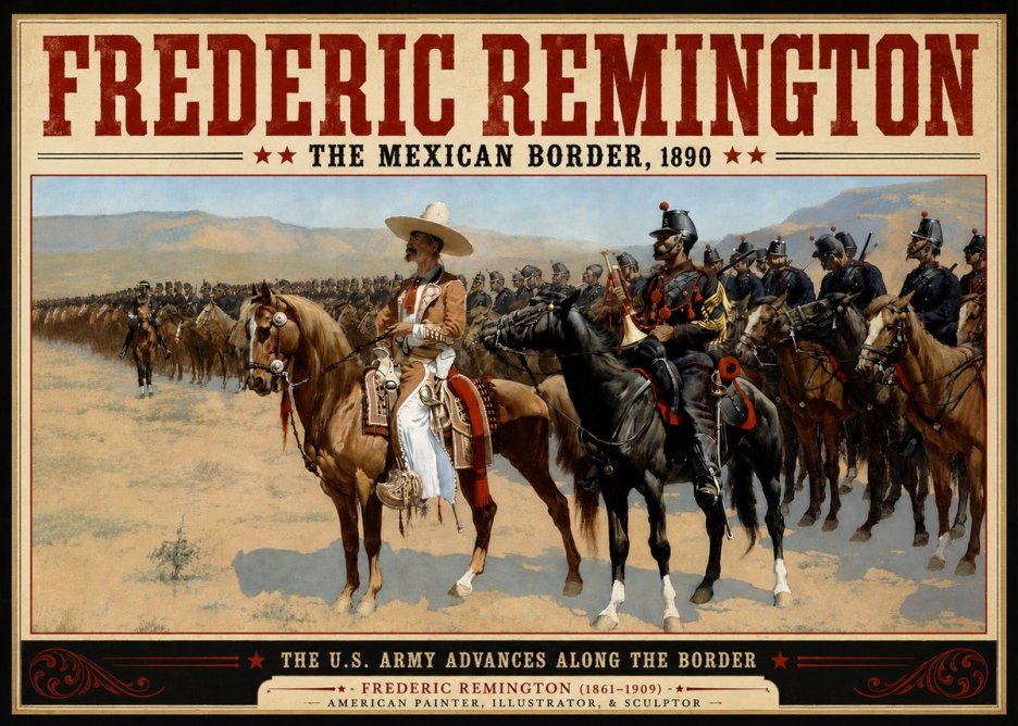 Frederic Remington The U.s. Army Advances Along the Border No5 - Juliste