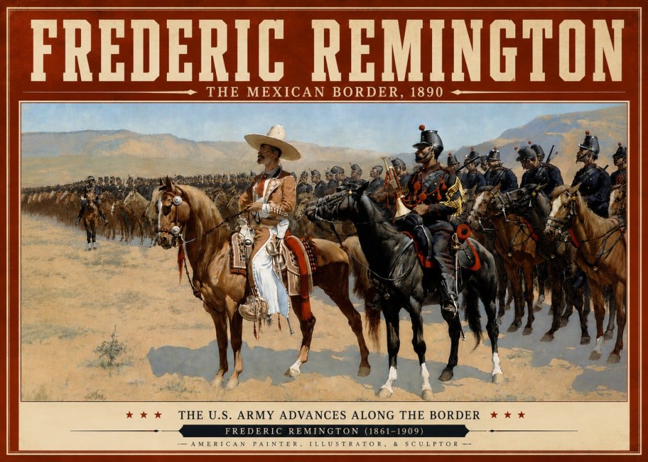 Frederic Remington The U.s. Army Advances Along the Border No6 - Juliste
