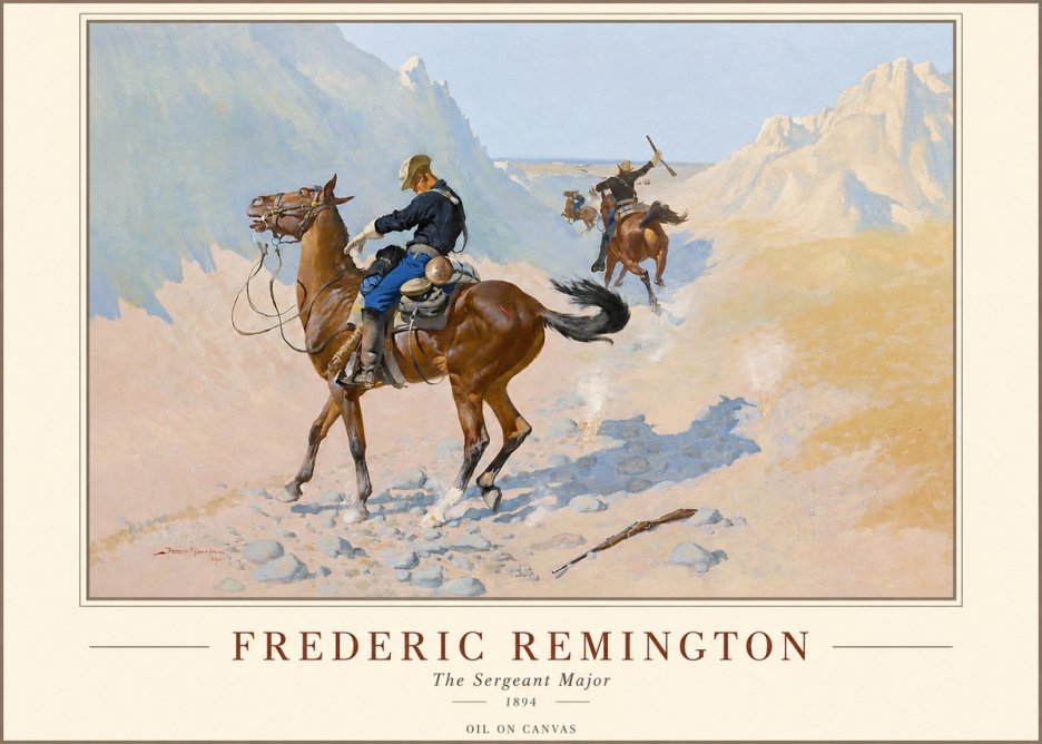 Frederic Remington The Sergeant Major No1 - Juliste