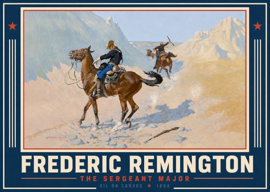 Frederic Remington The Sergeant Major No2 - Juliste