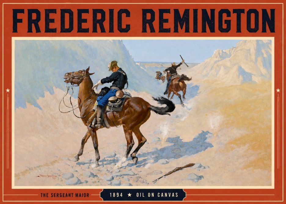 Frederic Remington The Sergeant Major No4 - Juliste