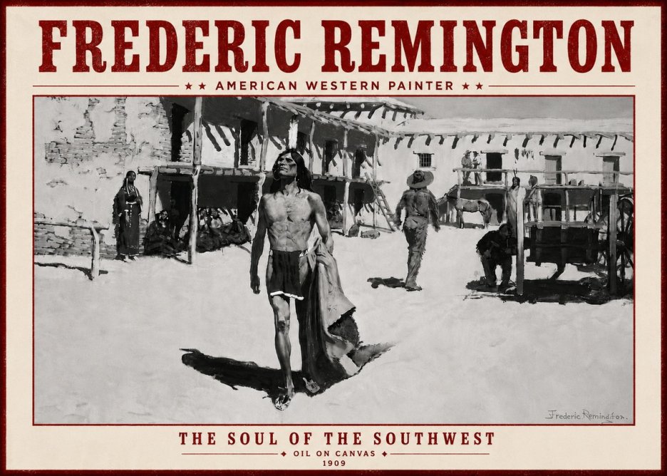 Frederic Remington The Soul of the Southwest No6 - Juliste