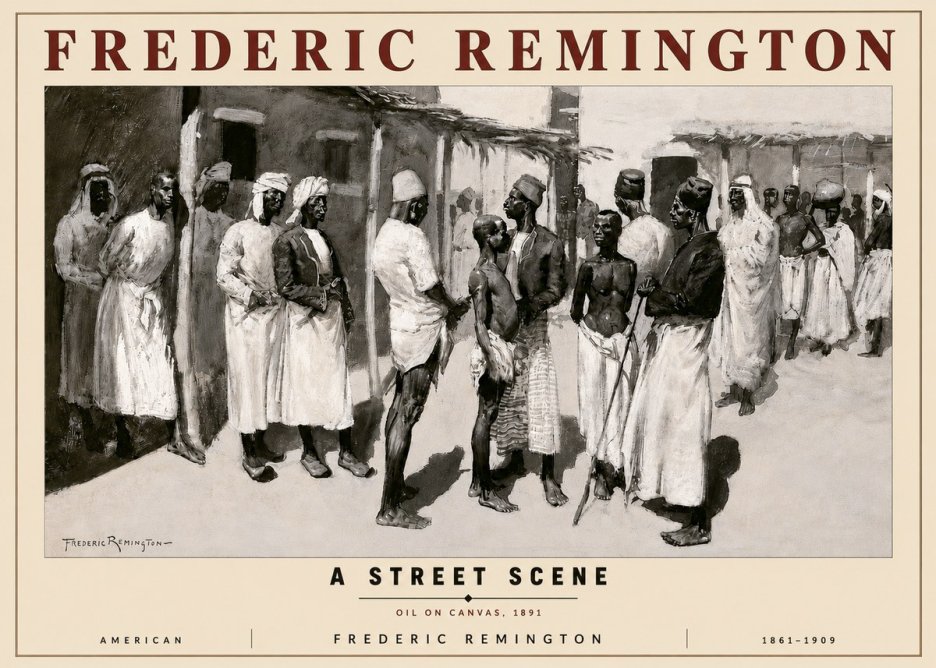 Frederic Remington A Street Scene No3 - Juliste