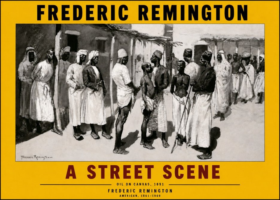 Frederic Remington A Street Scene No4 - Juliste