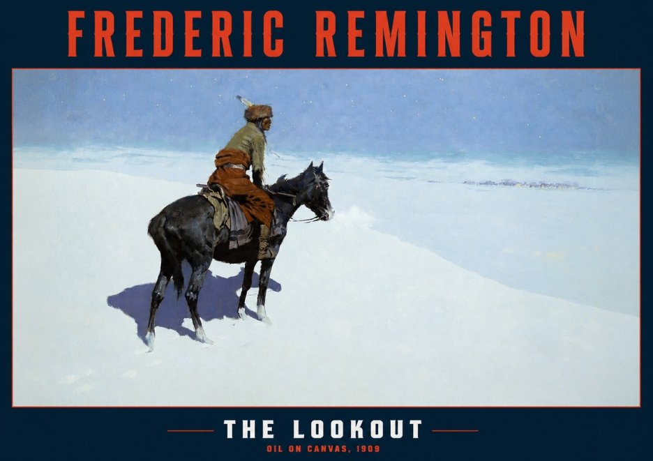 Frederic Remington The Lookout No2 - Juliste