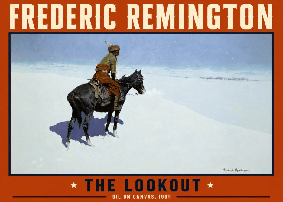 Frederic Remington The Lookout No5 - Juliste
