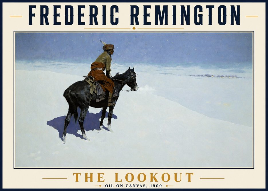 Frederic Remington The Lookout No6 - Juliste
