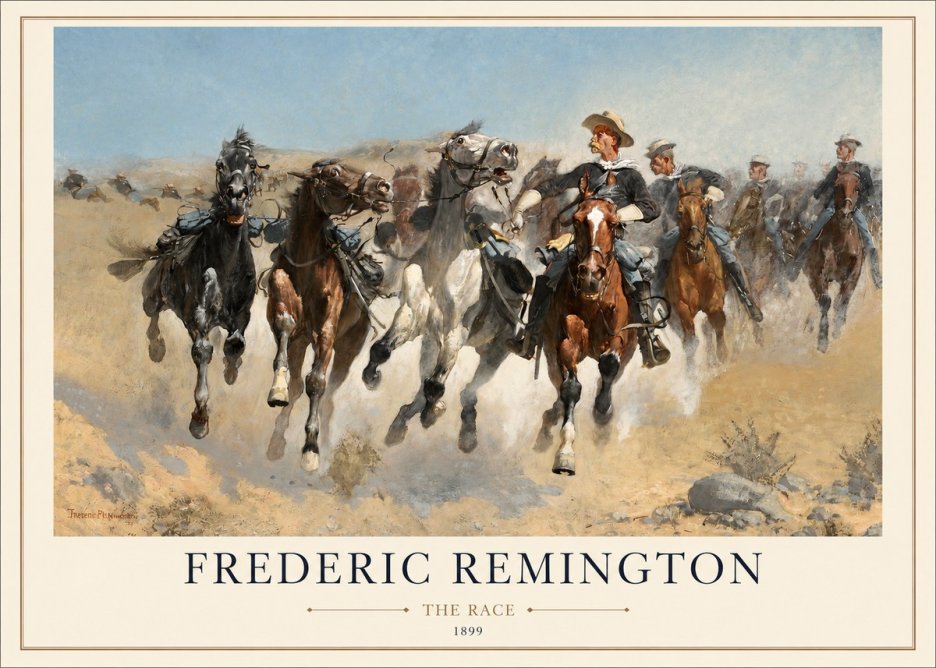 Frederic Remington The Race I No1 - Juliste