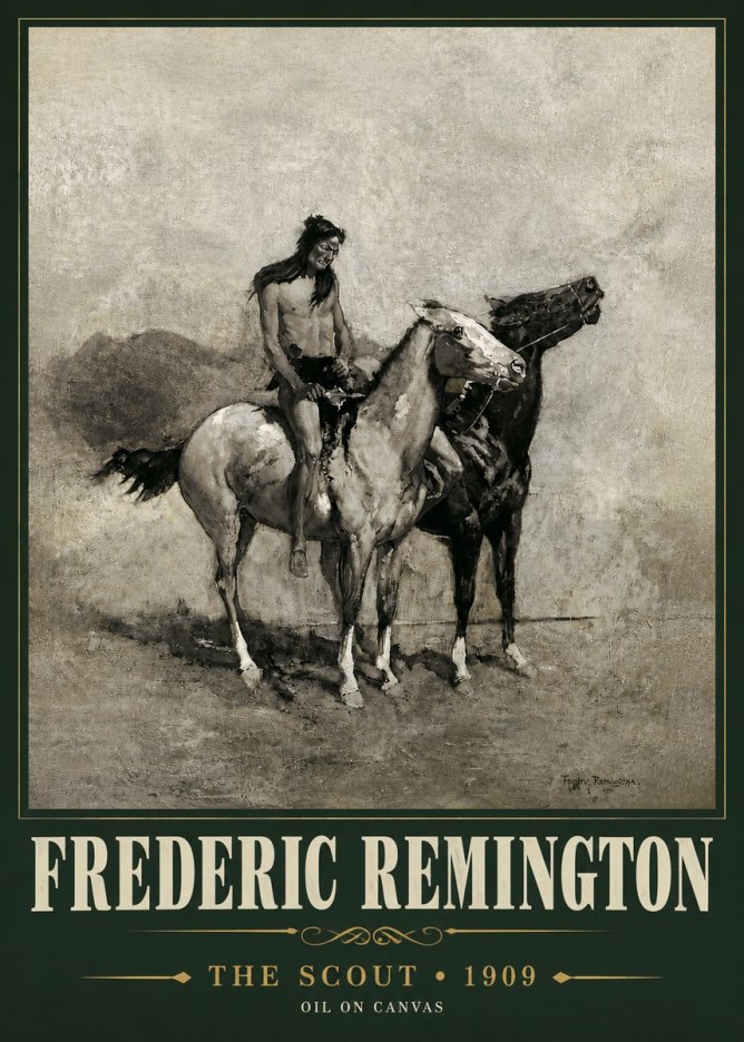 Frederic Remington The Scout II No4 - Juliste