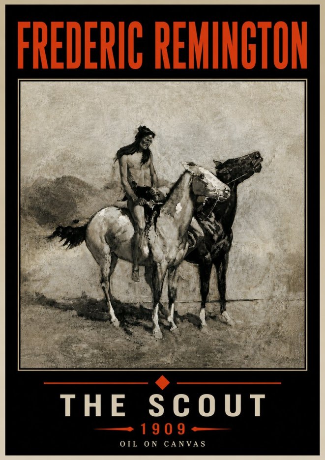 Frederic Remington The Scout II No6 - Juliste