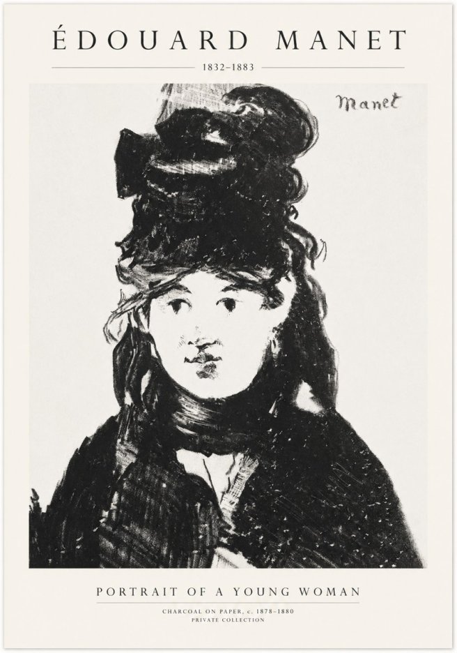 Édouard Manet Portrait of a Young Woman II No1 - Juliste