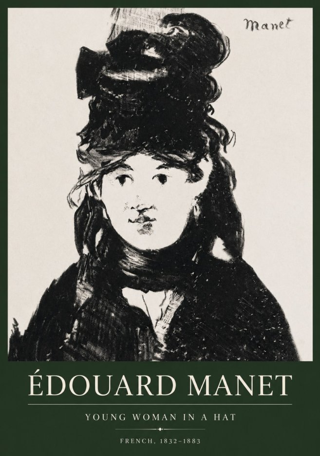Édouard Manet Portrait of a Young Woman II No5 - Juliste