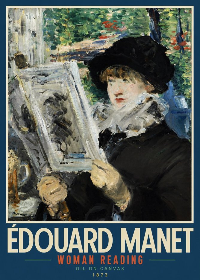Édouard Manet Woman Reading No2 - Juliste