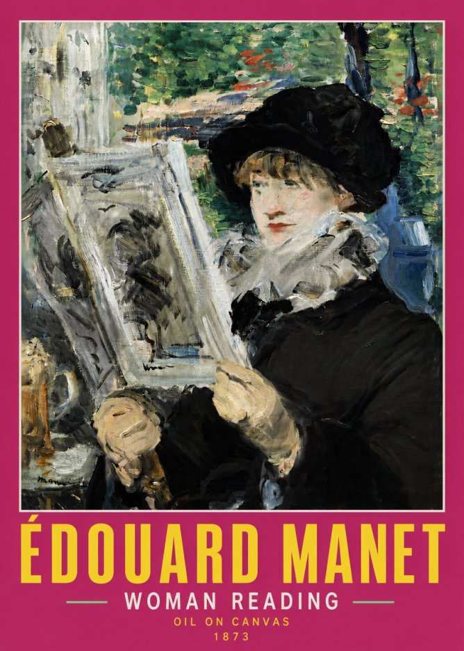 Édouard Manet Woman Reading No5 - Juliste