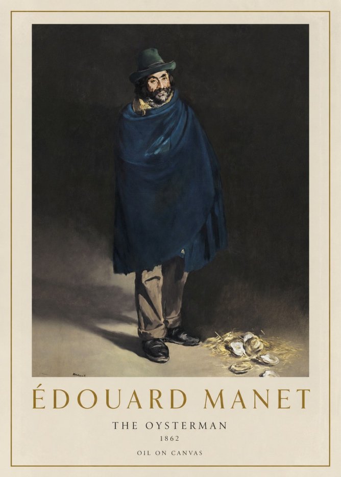 Édouard Manet The Oysterman No1 - Juliste