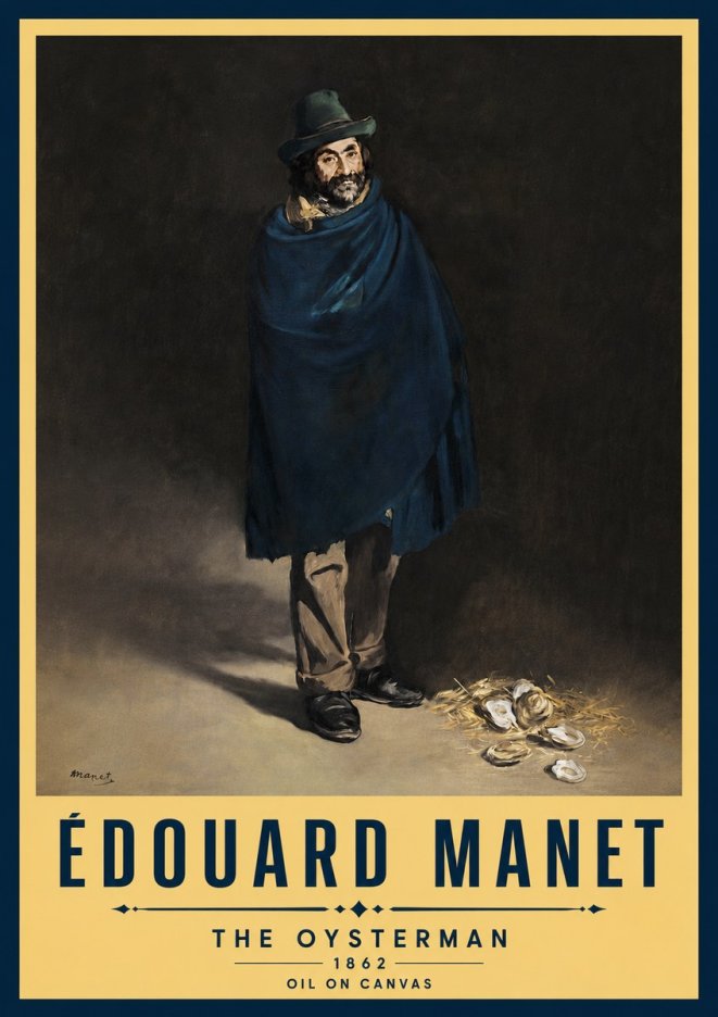 Édouard Manet The Oysterman No5 - Juliste