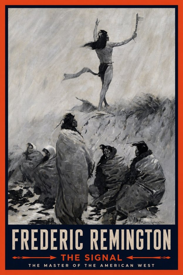 Frederic Remington The Signal No4 - Juliste