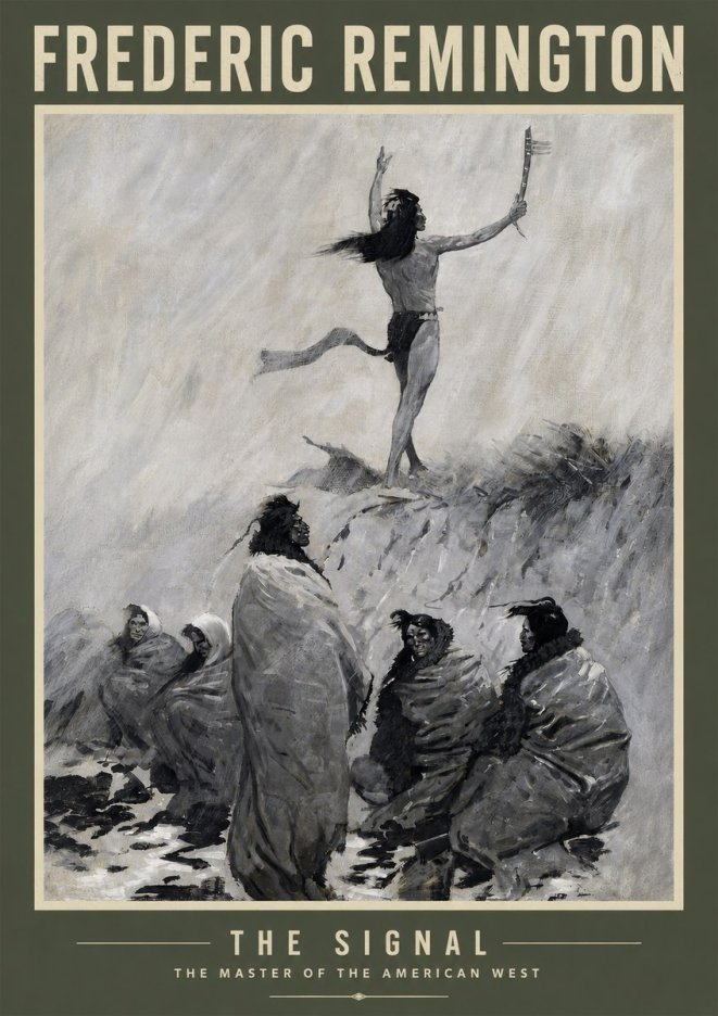 Frederic Remington The Signal No5 - Juliste