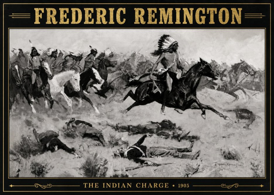 Frederic Remington The Indian Charge No5 - Juliste