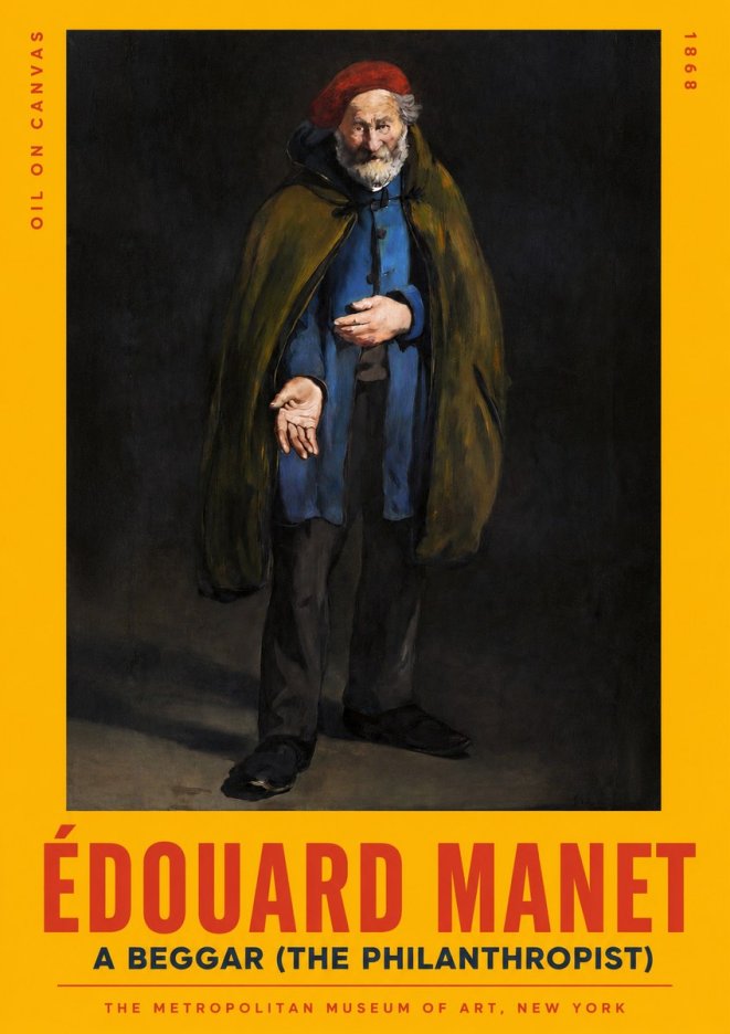Édouard Manet A Beggar (the Philanthropist) No2 - Juliste