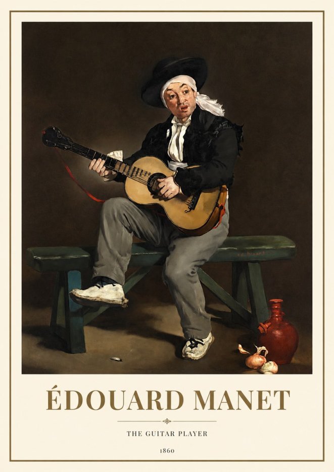 Édouard Manet The Guitar Player No1 - Juliste