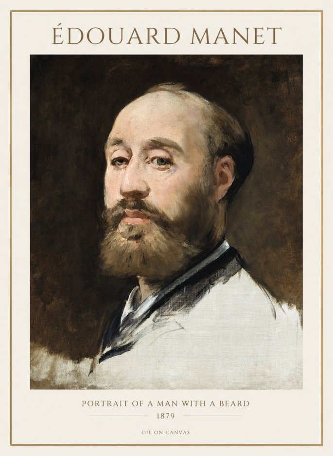 Édouard Manet Portrait of a Man with a Beard No1 - Juliste