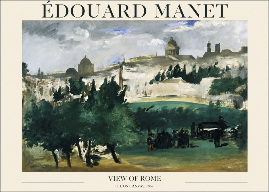 Édouard Manet View of Rome No1 - Juliste