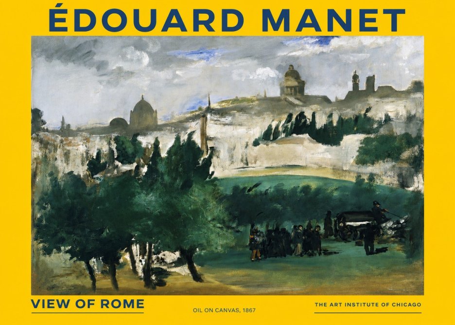 Édouard Manet View of Rome No2 - Juliste