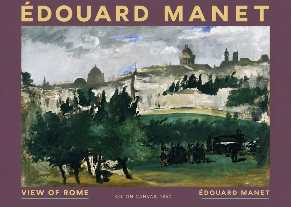 Édouard Manet View of Rome No5 - Juliste