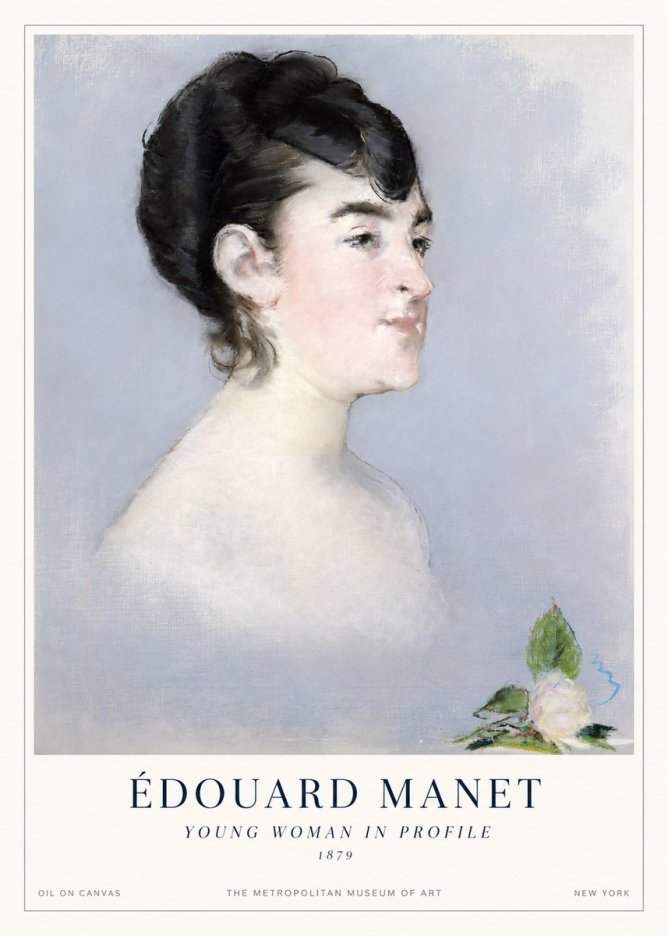 Édouard Manet Young Woman in Profile No1 - Juliste