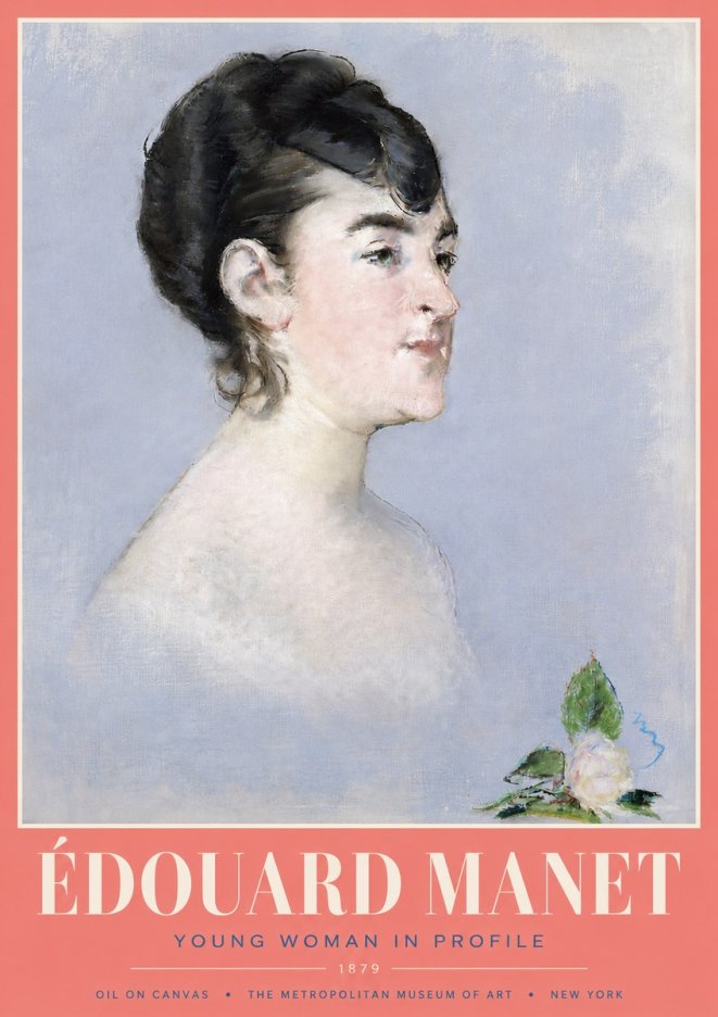 Édouard Manet Young Woman in Profile No3 - Juliste