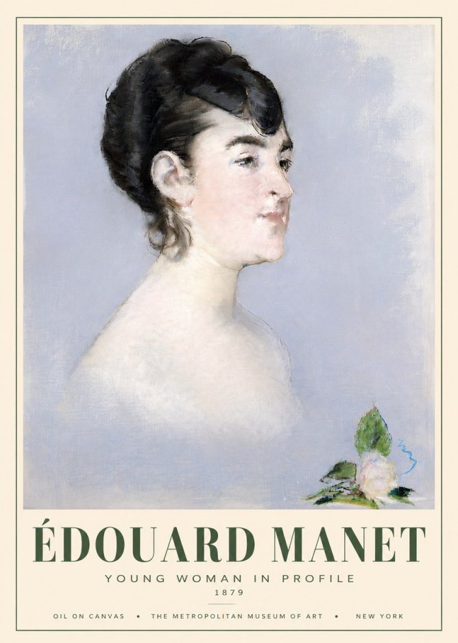 Édouard Manet Young Woman in Profile No5 - Juliste