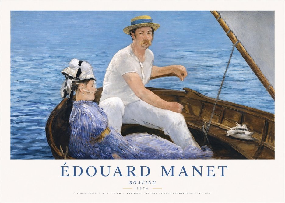 Édouard Manet Boating No1 - Juliste